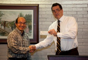 Dan Fritts Receives Donation For Camp Eagle Ridge Presentation made by DTOC Member Dan Derrington