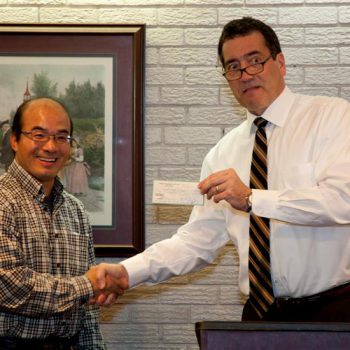 Dan Fritts Receives Donation For Camp Eagle Ridge